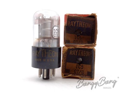 2 Vintage Raytheon 1C5GT/VT125 Power Amplifier Pentode  Audio Vacuum Tube Valve-