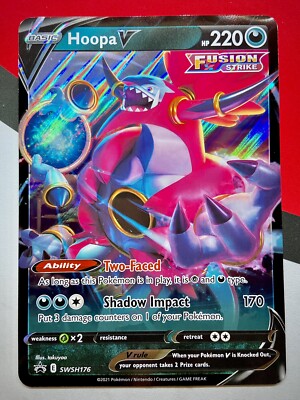 JUMBO Hoopa V Card SWSH176 Black Star Promo Pokémon PACK FRESH