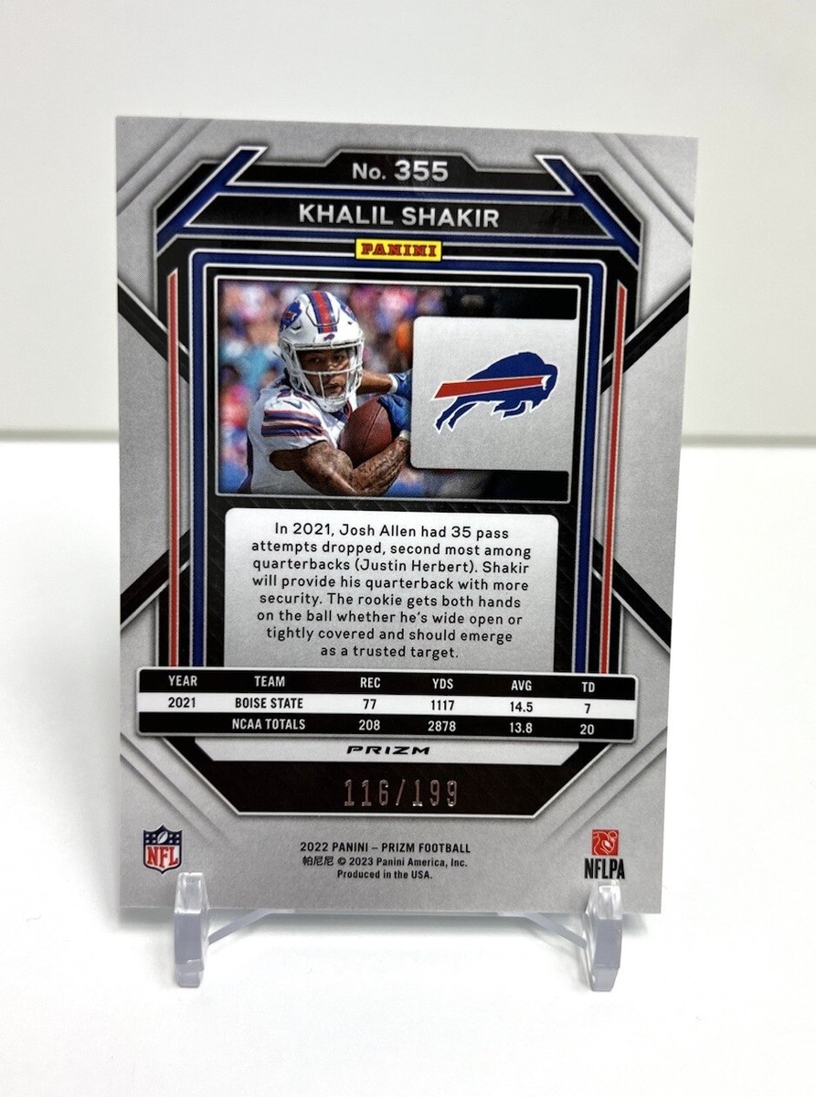 2022 Panini Prizm Khalil Shakir Blue Wave /199 NM + CLEAN 2022 Panini Prizm Khalil Shakir Blue Wave /199 NM + CLEAN