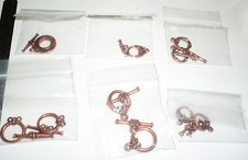 10 Toggle Clasps Connectors Necklace Bracelets Copper Plated Metal WB13