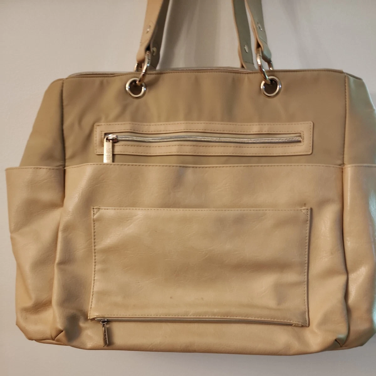 Beis Baby Diaper Bag in Beige Nylon/ Leather | eBay