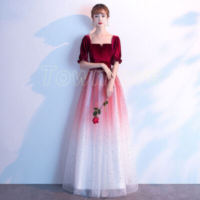 Robe de soirée longue de mariage pour femme vendre col bateau mariée soirée bal robe de cocktail