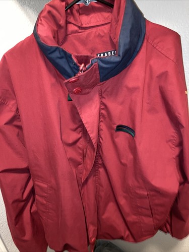 Trader Bay Ski Jacket Red Black Full Zip Hood Pockets Toggle reversible SnowCoat - Picture 3 of 11