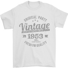 Vintage Year 72nd Birthday 1953 Mens T-Shirt 100 Cotton
