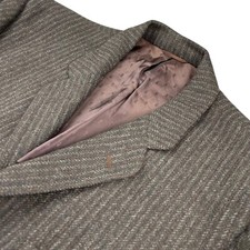 VTG Middishade Men's 100 Wool 3-Button Tweed Blazer/Jacket Brown Stripe   42S