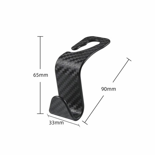 2pcs Carbon Fiber Car Back Seat Headrest Hook Storage Hook Accessories - Picture 11 of 12