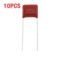 10pcs 400V 0.22UF 220NF 224J CBB Polypropylene Film Capacitor