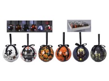 Halloween Ornament - LED Lighted Bulb Ornament 6 pc Set