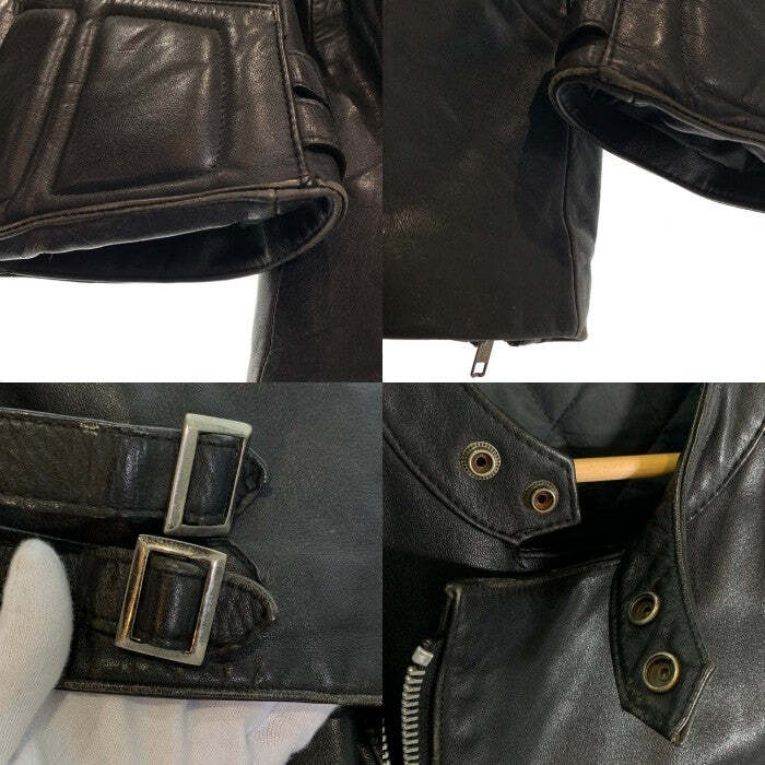 UK Leather Double Padded Riders Jacket Black Euro Unknown UK Leather Double Padded Riders Jacket Black Euro Unknown