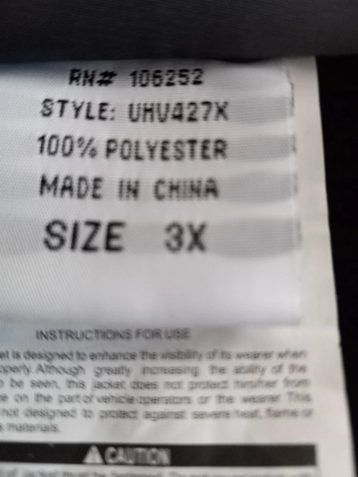 Utility Pro Safety Jacket Size 3x New With Tags, Some Markings/scuffs - Image 3 of 4