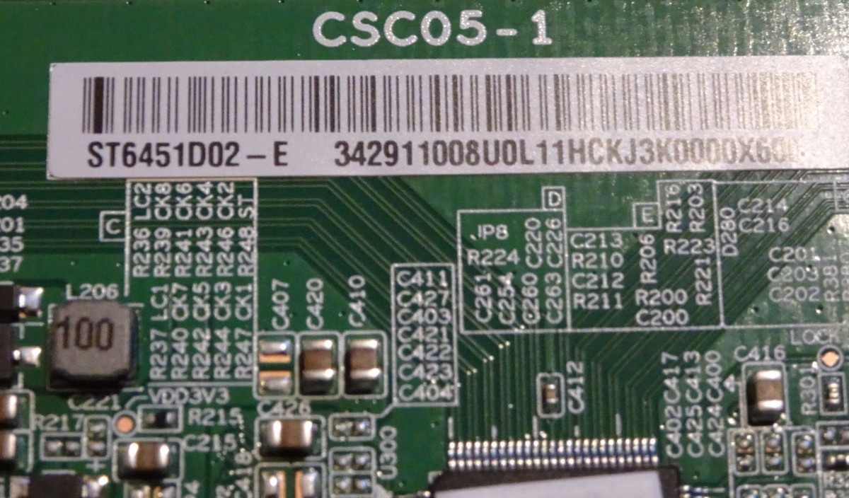 Sony KD-65X750H T-Con Board (ST6451D02-E, 342911008U) 1-003