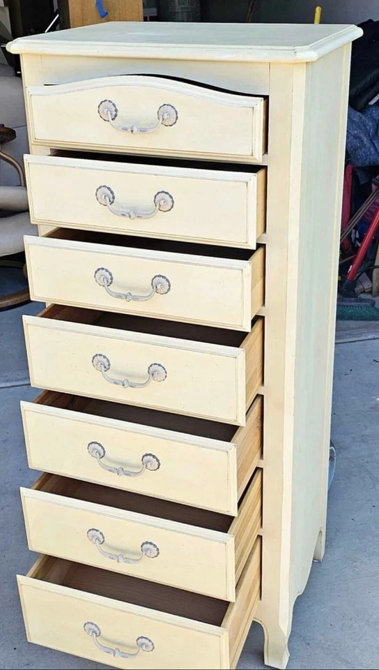 Ethan Allen Country French Lingerie Chest 7 Drawers 26-5224 647 White Legacy - Image 2 of 4