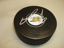 Brandon Montour Signed Anaheim Ducks Hockey Puck Autographed 1A