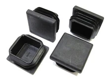 4pcs Pack 1 1/4 Inch Square Black Plastic End Cap for Hole Side Size From 1 To