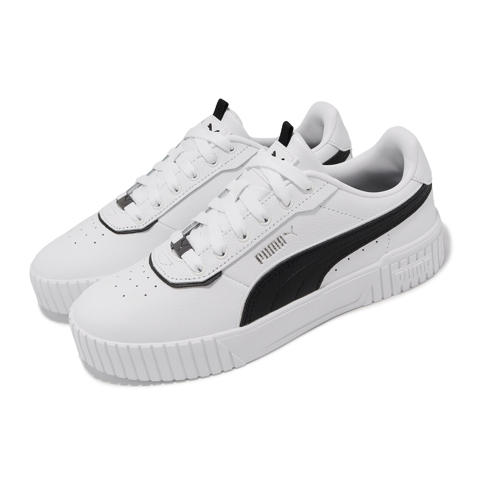 Женская повседневная обувь на платформе Puma Carina 2.0 Lux White Black Bronze 395017-03