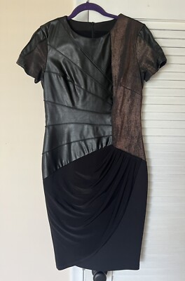 di Mare Vestito Nero Women Black Dress Size 42
