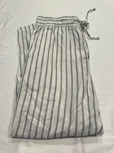 GAP Women's Easy Pants Size XS Petite Stripe Drawstring Waist Mid-Rise Pockets - 第 5/10 張圖片