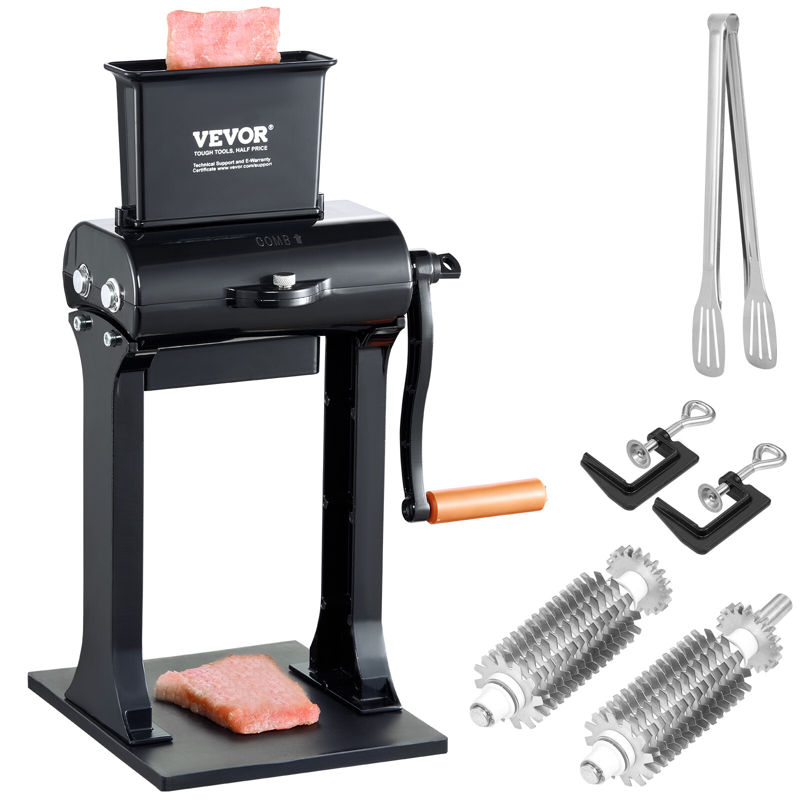 Attendrisseur de viande VEVOR manuel en inox contre les textures dures