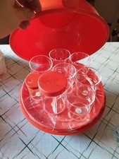 Set Pic-Nic GUZZINI PIC BOLL colore rosso anni '70