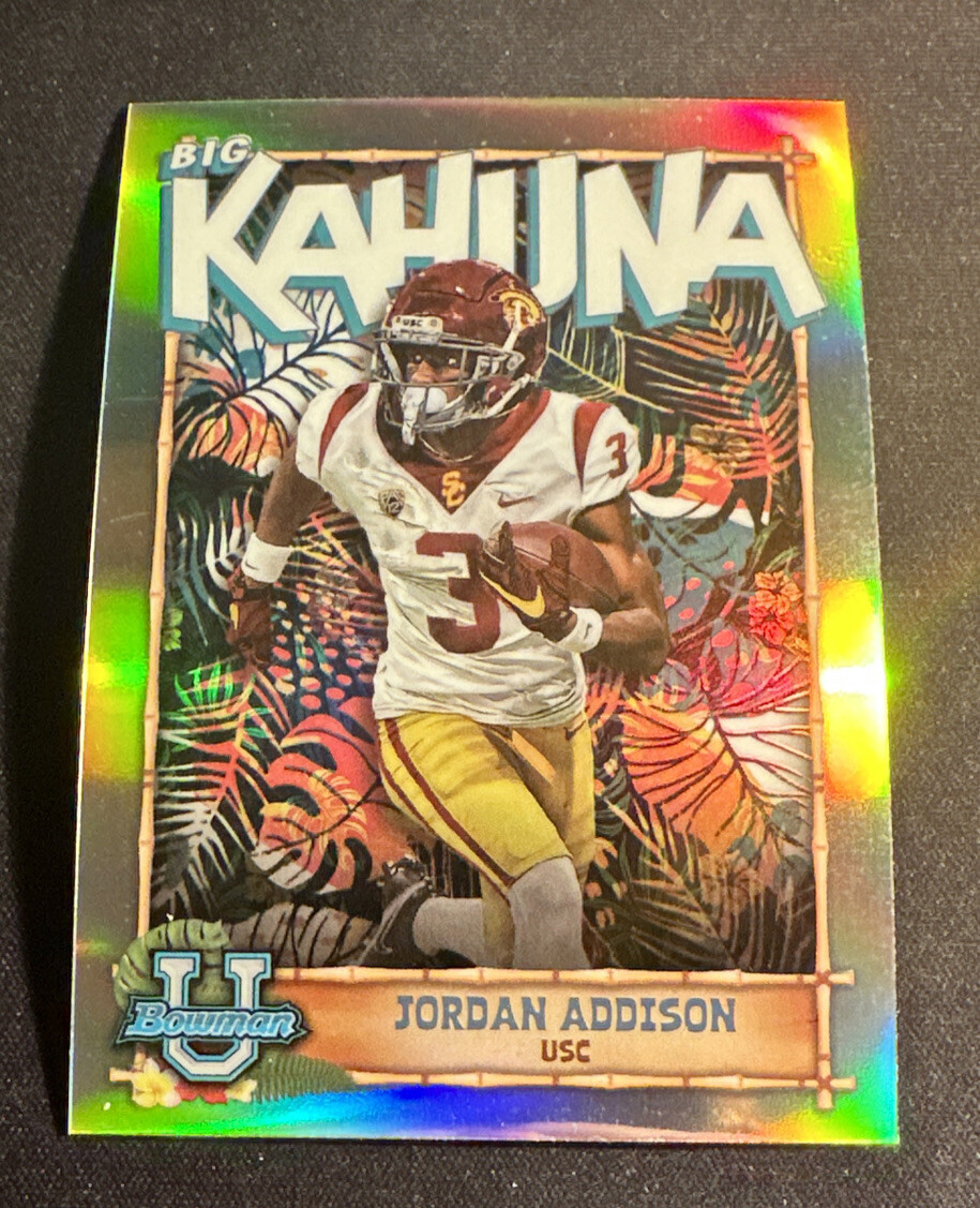 2022 Bowman Chrome University JORDAN ADDISON Big Kahuna Case Hit Refractor SP