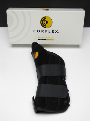 Corflex 8'' Suede Wrist Lacer Splint Brace Support w Abducted Thumb  Right Medium