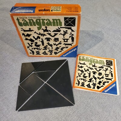 COMPLETE Vintage 1976 Ravensburger Tangram Original China Puzzle