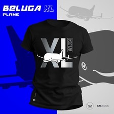 KNdesign T-shirt Noir | Avion cargo - Beluga XL | Taille XS au 4XL
