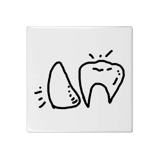 &#039;Teeth&#039; 108mm Square Ceramic Tile (TD00009761)