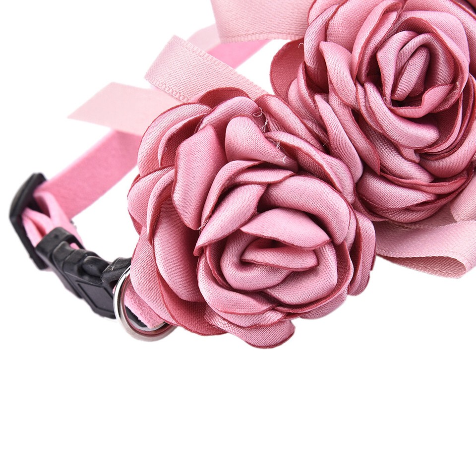 1pc Flower Pet Dog Collar Pet Wedding Flower Collar with Bell Pet