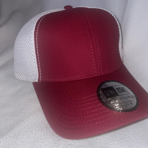New Era Golf 2 Tone Blank Hat Cap New Fitted Size M/L Maroon / White Strech Fit - Picture 3 of 7