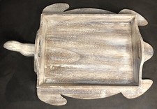 DRIFTWOOD WAY Decorative SEA TURTLE Handled Rectangle TRAY Beach Ocean Tropical