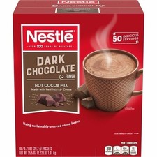Nestle Hot Chocolate Packets, Dark Chocolate Flavor Hot Cocoa Mix 50 packets