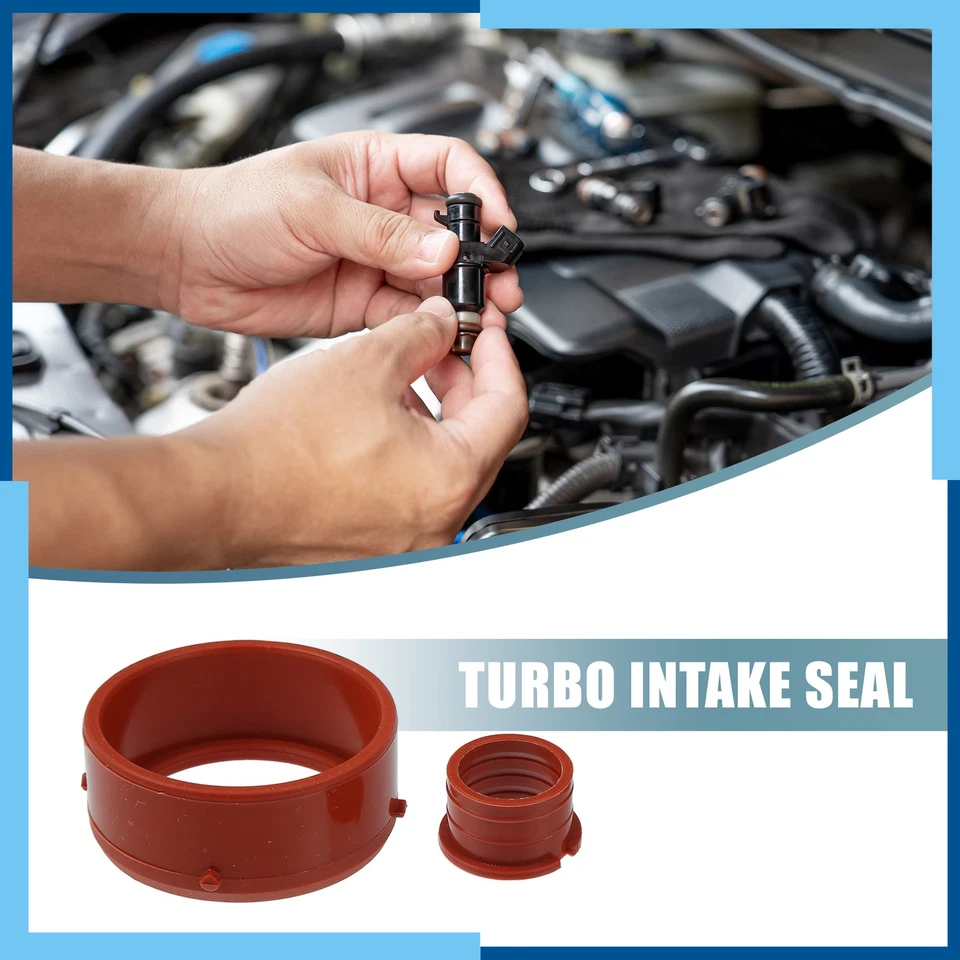 Paquete (2) Sello de admisión turbo rojo goma para Mercedes-Benz R320 E320 2007-2008 Foto 2 de 4