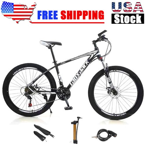 27.5 inches Wheels 21 Speed Adult Mountain Bike Bicycle MTB+Bike Lock+Air Pump`