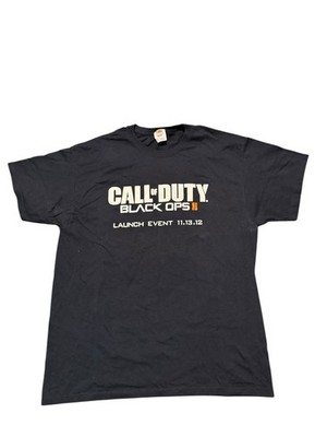 Vintage Call of Duty Black Ops II T-Shirt Men's XL Black Cotton Video Game Y2K
