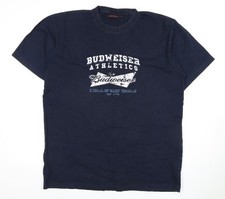 Mens UK Size L Budweiser Blue  T-Shirt