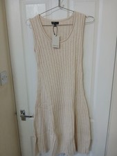 nobodys child Wide Rib Slub Midi Dress Plain