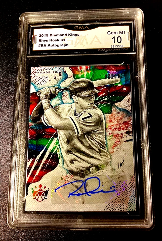 Rhys Hoskins Autograph Gem Mint 10 Diamond Kings 2019 Auto Panini Rare SP Star 1 - Image 3 of 4