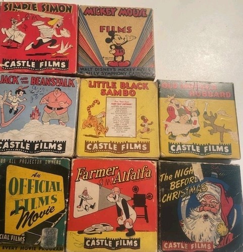 Mickey MOUSE & CASTLE FILMS 8MM LOT