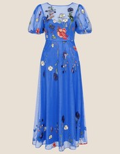 Monsoon Andrea embroidered midi occasion dress Size 22