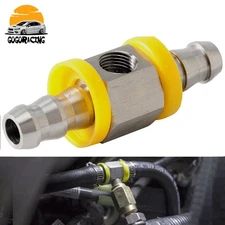 Fuel Line Fuel Pressure Gauge Sensor 3/8" Inch Stainless Steel T-Fitting Adapter