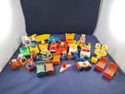 Vtg 1970's Fisher Price Little People Sesame Street Cars Figures Lot 46 Pieces