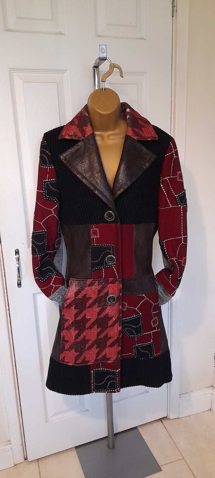 Save The Queen Mesh Patchwork Trench Boho Vintage… - image 12