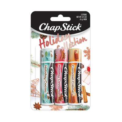 Lippenpflege Set Weihnachtsedition ChapStick 3er Pack Holiday Cocoa Caramel Zimt
