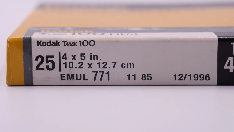 Kodak Professional Tmax 100 4x5 Film Expired Sealed - Image 3 of 3