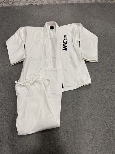 UFC GYM Gi Set Size A1 White Premium Edition Brazilian Jiu Jitsu BJJ Jacket Pant