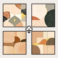 Set 4 Realistic Digital Wall Art Print Modern Home Decor Printable Instant #72