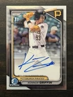 KONNOR GRIFFIN 2024 Bowman Draft Chrome 1st Auto CPA-KG Pirates - BOLD SIG!!!
