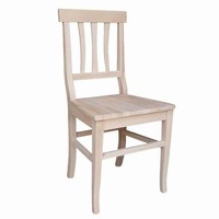 Vittoria Stuhl Aus Rohem Holz Zum Lackieren Mit Sitz Aus Massivholz FüR Zuhause