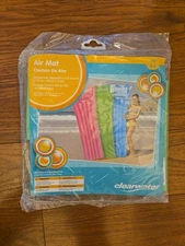 Vintage Kmart Pool Float Inflatable Air Mat Beach Pool Floatie Green 69"x23" New